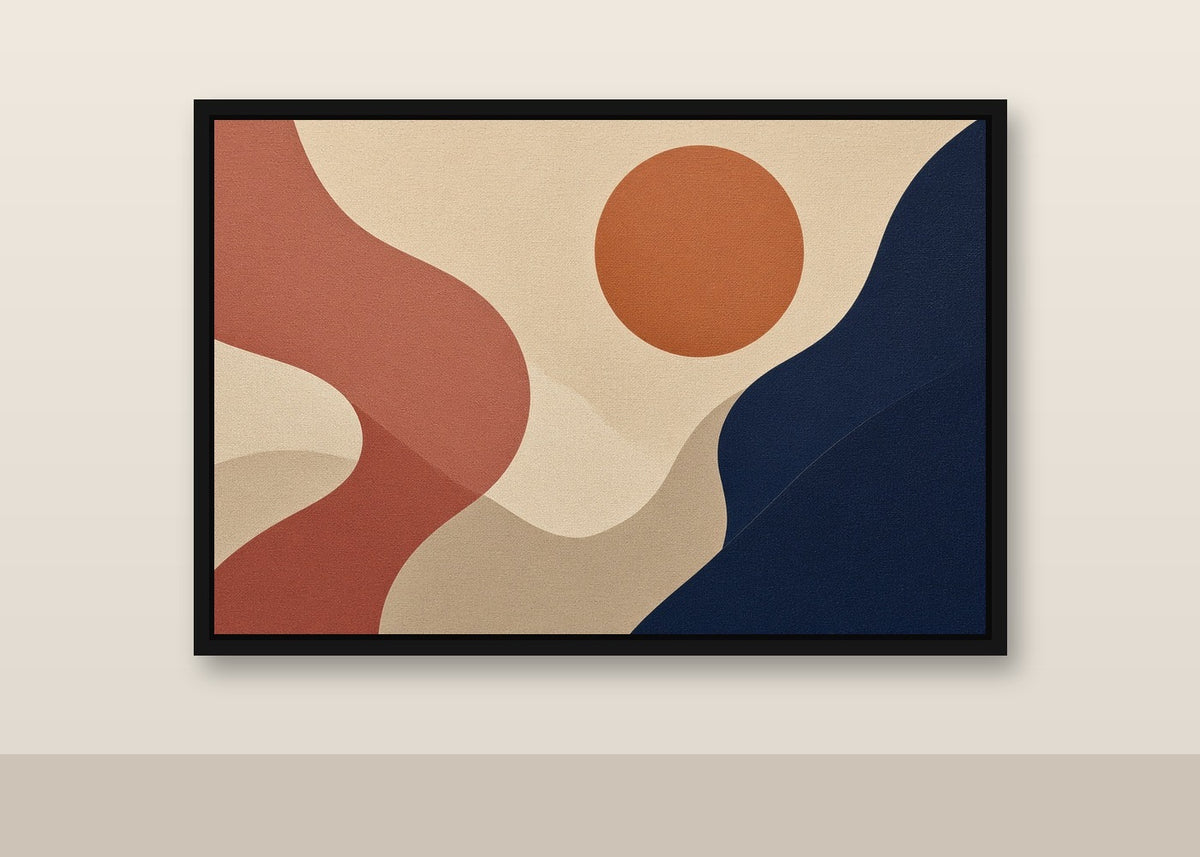 Terracotta Sun – Modern Abstract Wall Art