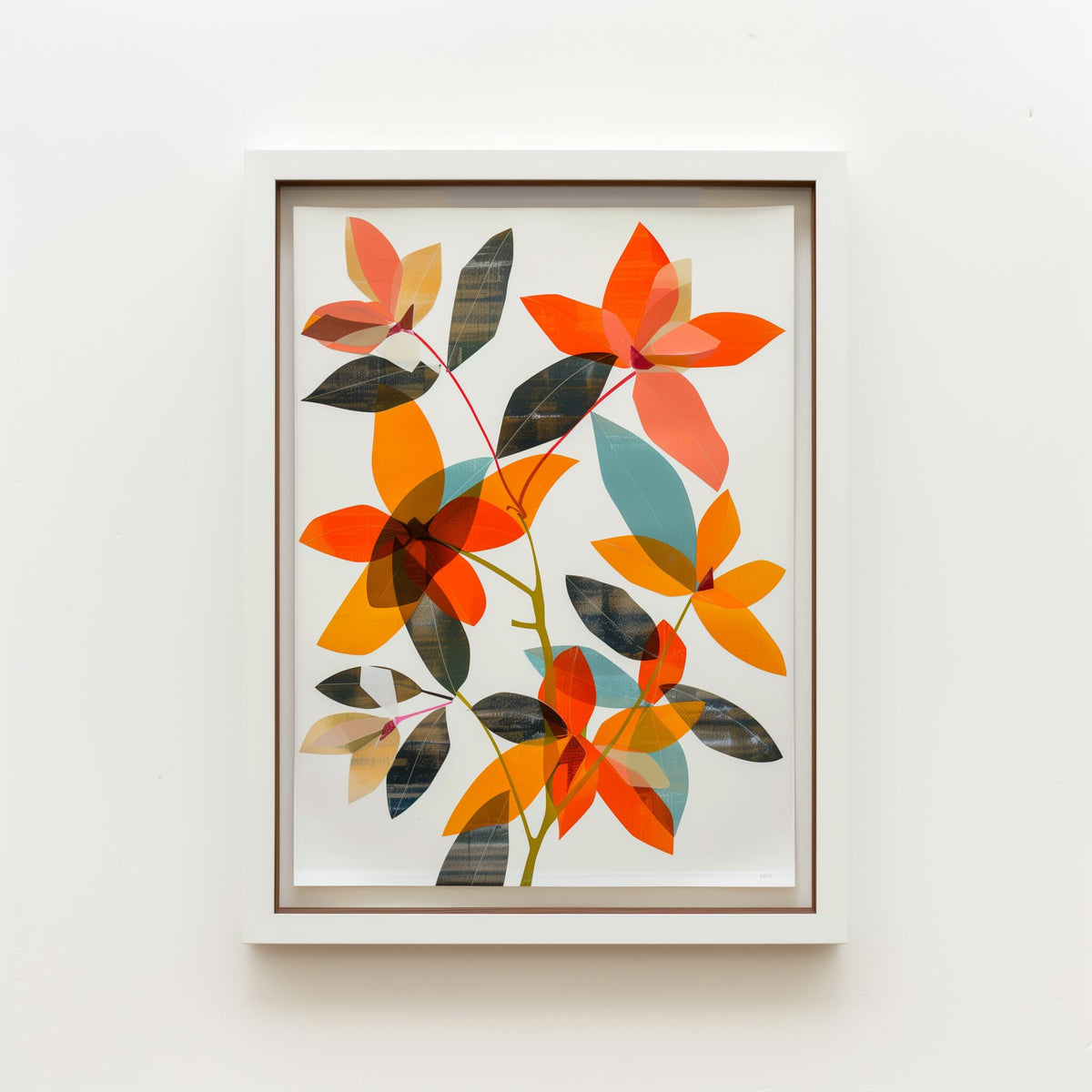 Mid-Century Terracotta & Teal Botanical